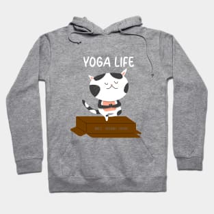 Yoga Cat / For Truly Yoga Lovers / Yoga Training T-shirt / Funny Cat Doing Yoga Hoodie